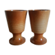 Duo de tasses mazagrans en grès Montgolfier vintage