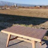 Art Deco table in solid walnut