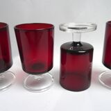 4 Cavalier glasses ruby with white wine