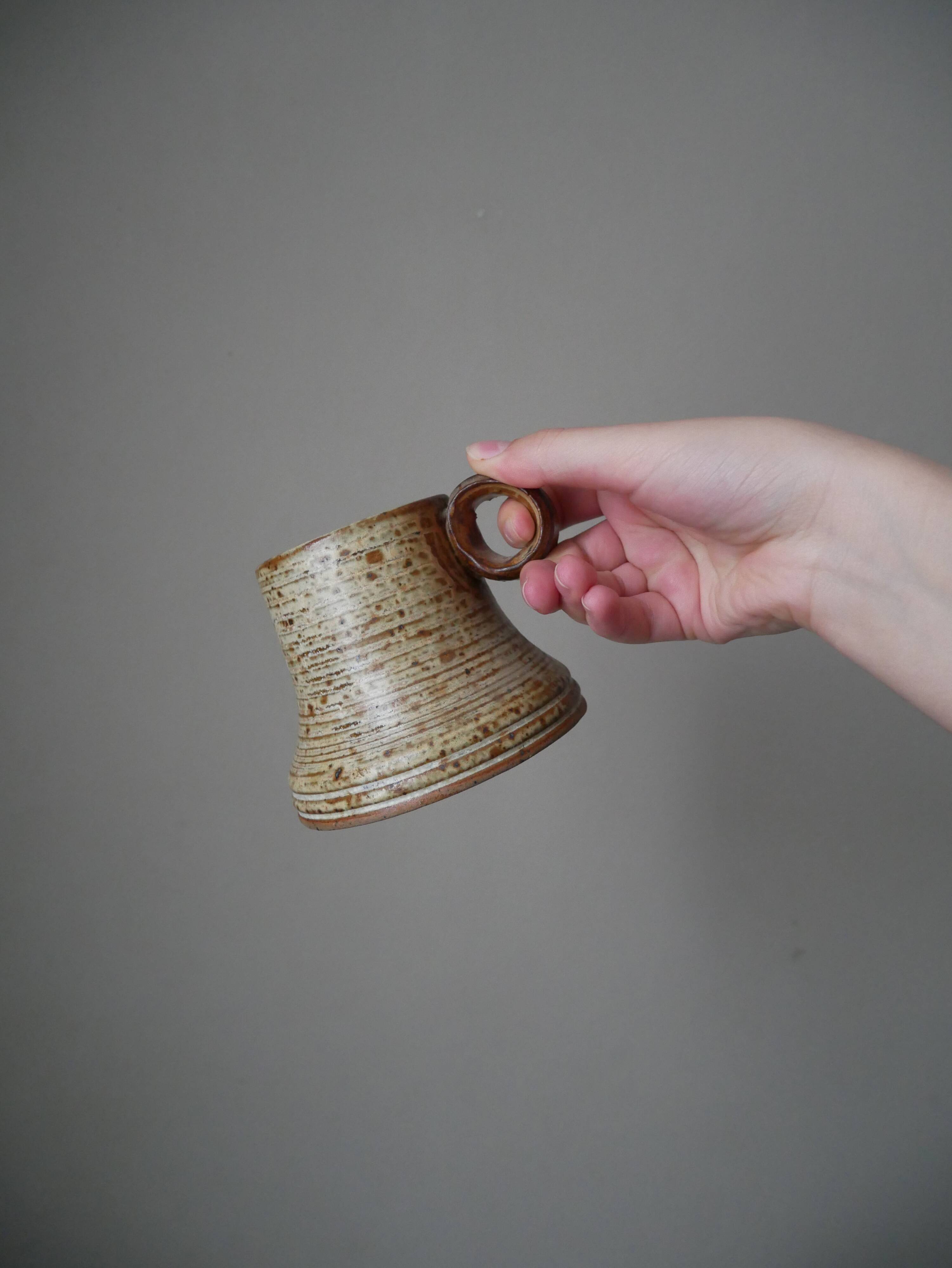 Pyrite stoneware mugs Jean-Pierre Prudhomme artisanal ceramics brutalist countryside decoration