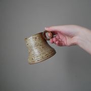 Pyrite stoneware mugs Jean-Pierre Prudhomme artisanal ceramics brutalist countryside decoration
