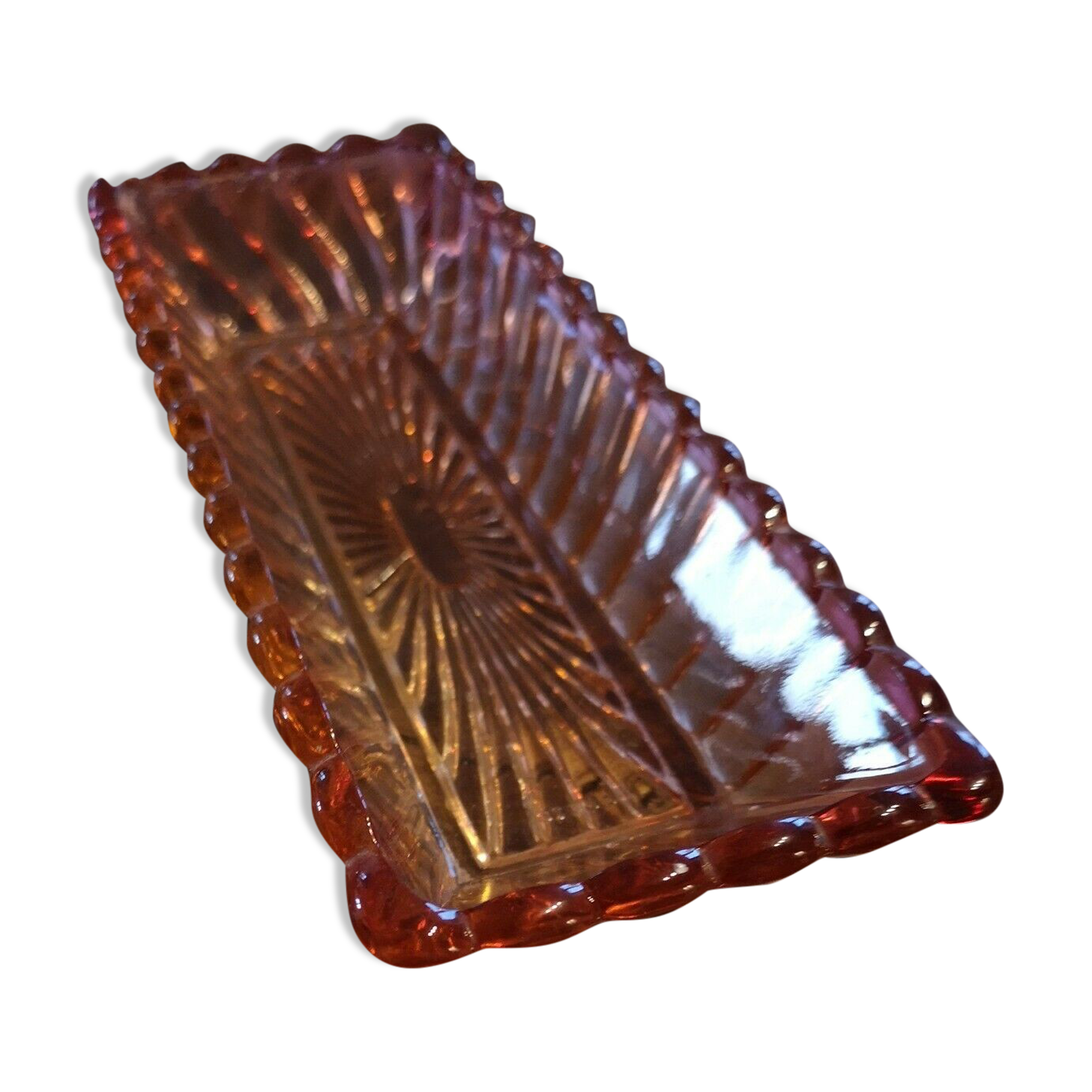 Porte brosse à dent ou savon modèle bambou torse rose en cristal