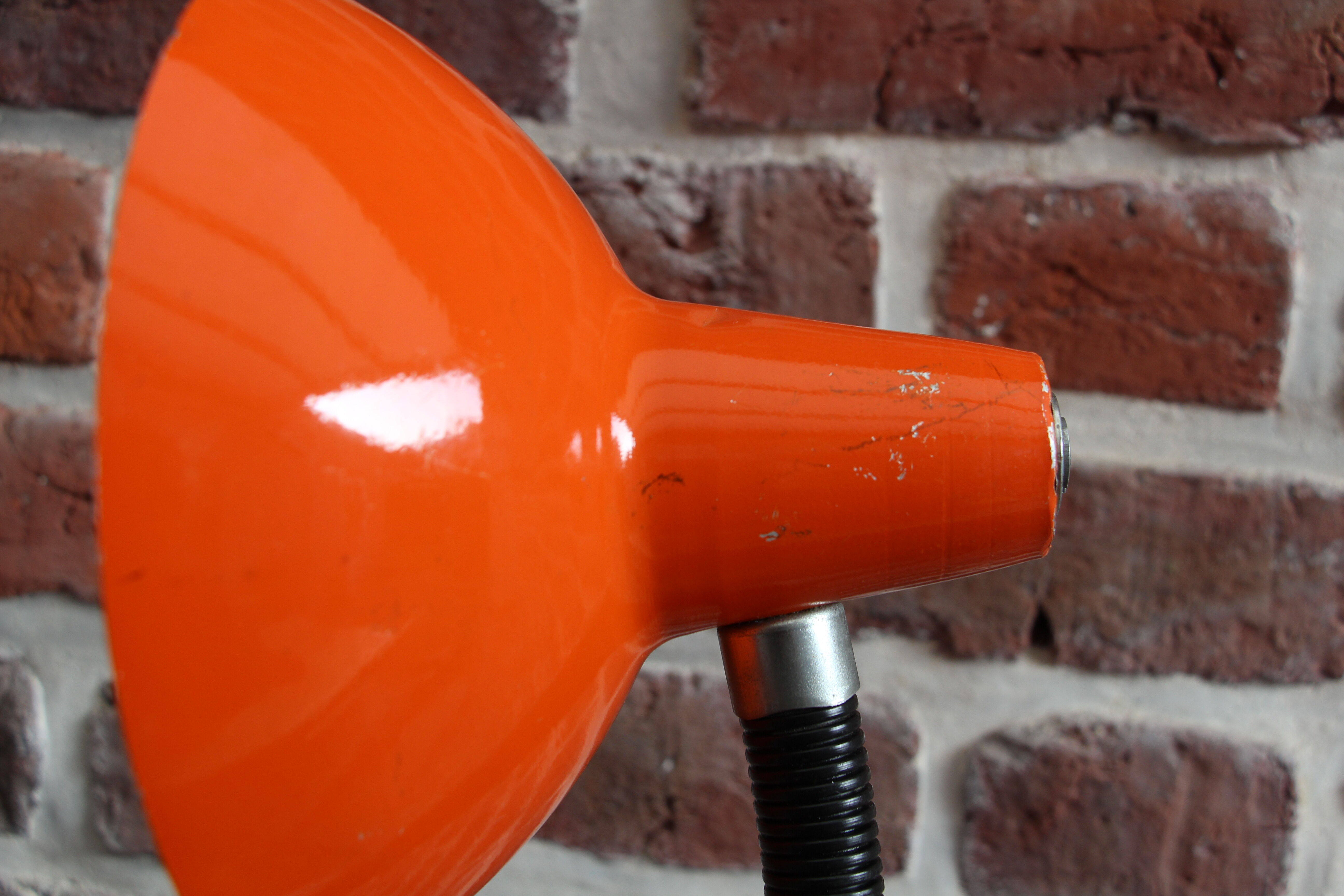 Desk lamp aluminor orange 70's
