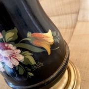 Lamp from the early 1900s, fabric cable, cotton shade.