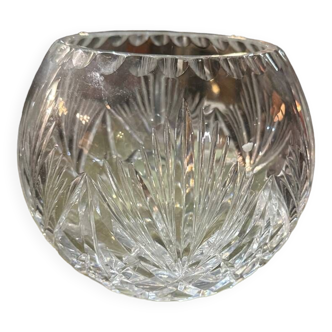 Round crystal vase