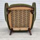 Fauteuil norvégien des années 1970, tissu de meuble vert, bois de teck,