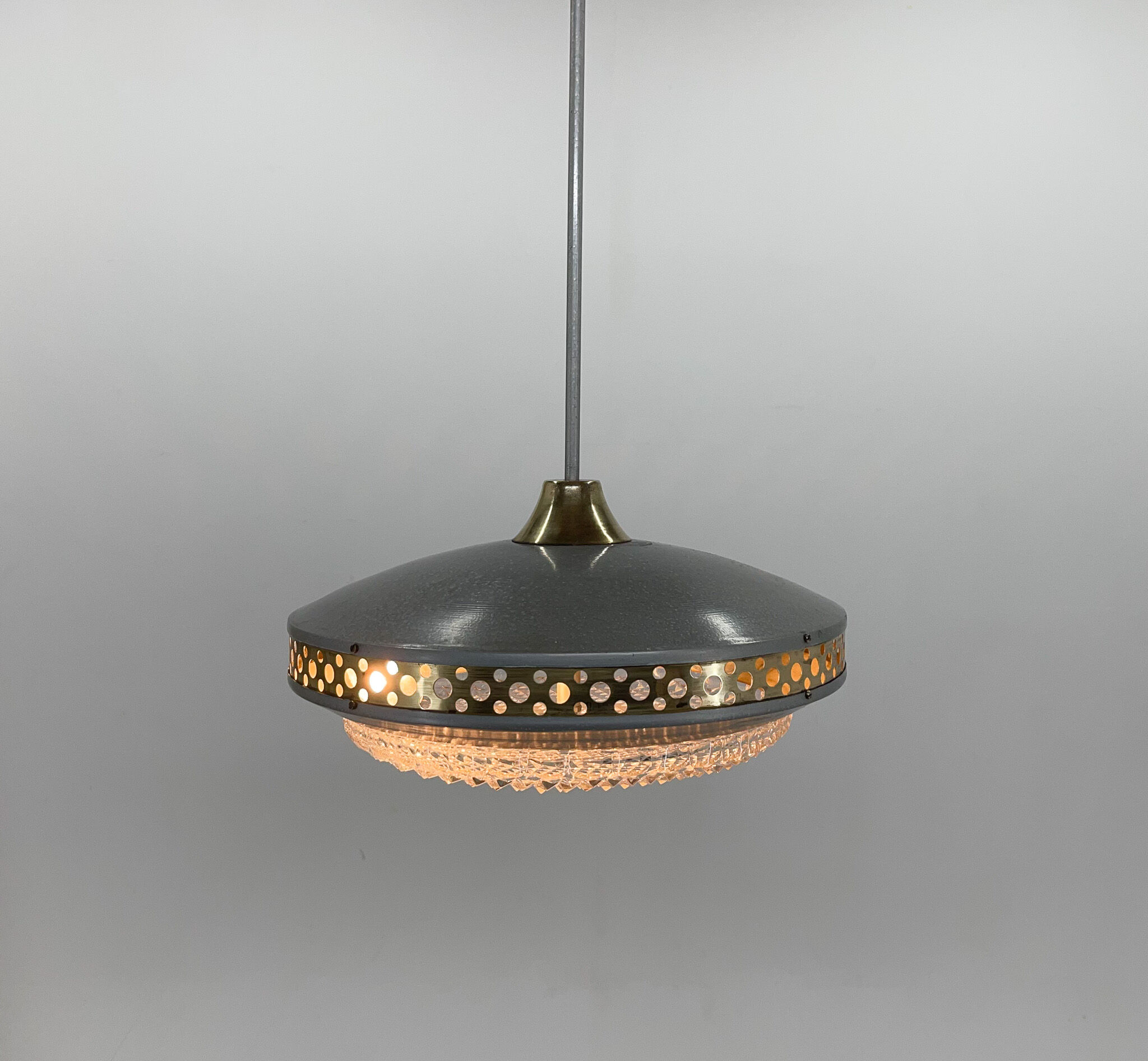 Space age metal pendant by Ludib Bratislava, Czechoslovakia, 1960's