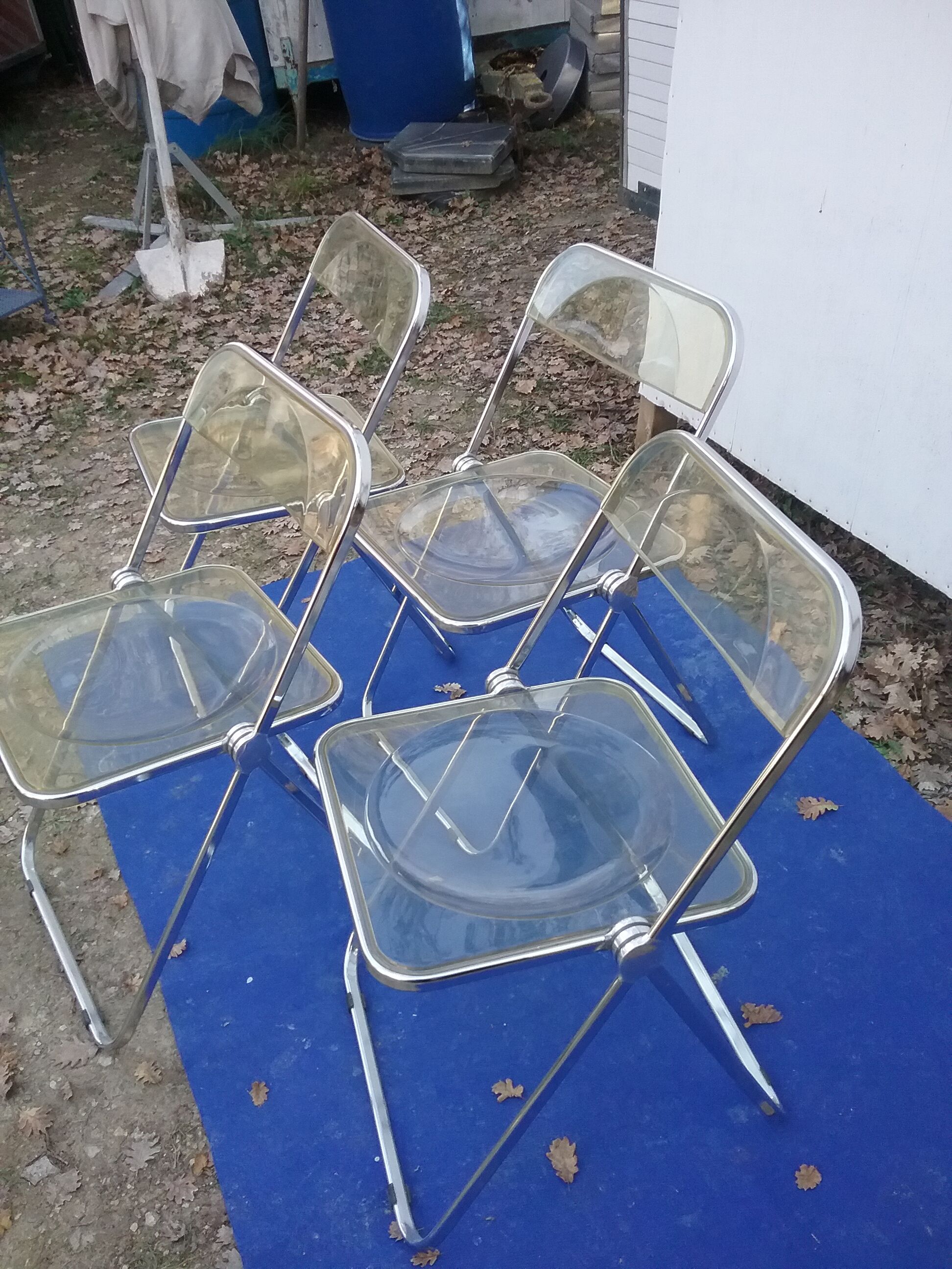 Suite of 4 folding chairs by Giancarlo Piretti for Castelli