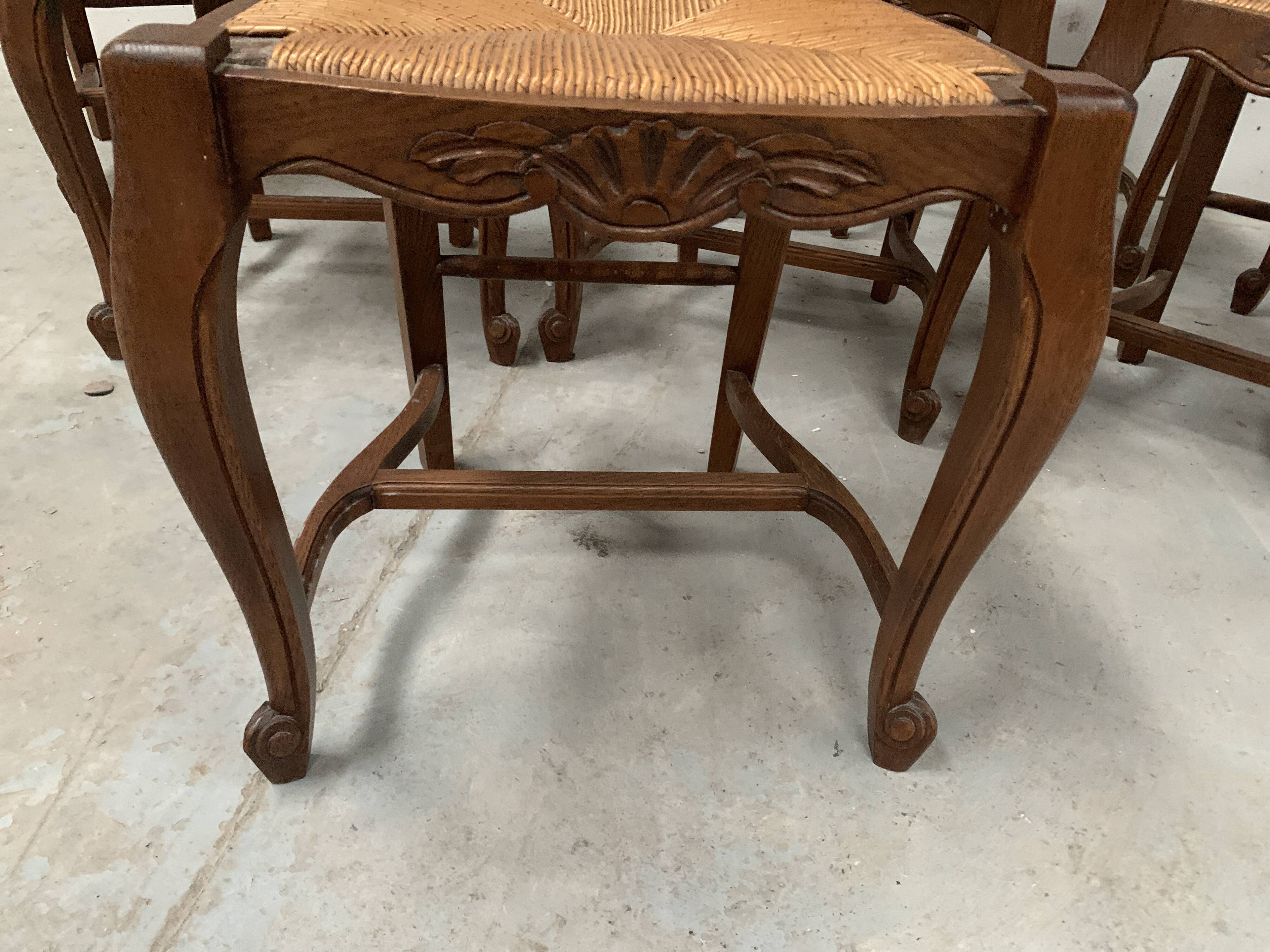 Set of eight 20th-century Regency-style chairs in solid oak