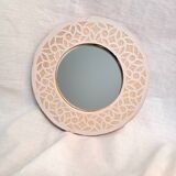 Stoneware mirror with sgraffito decoration