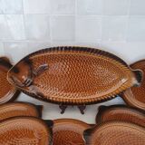 Sarreguemines 12-piece earthenware fish set