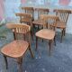 Lot de 6 chaises viennoise bois courbé 1970