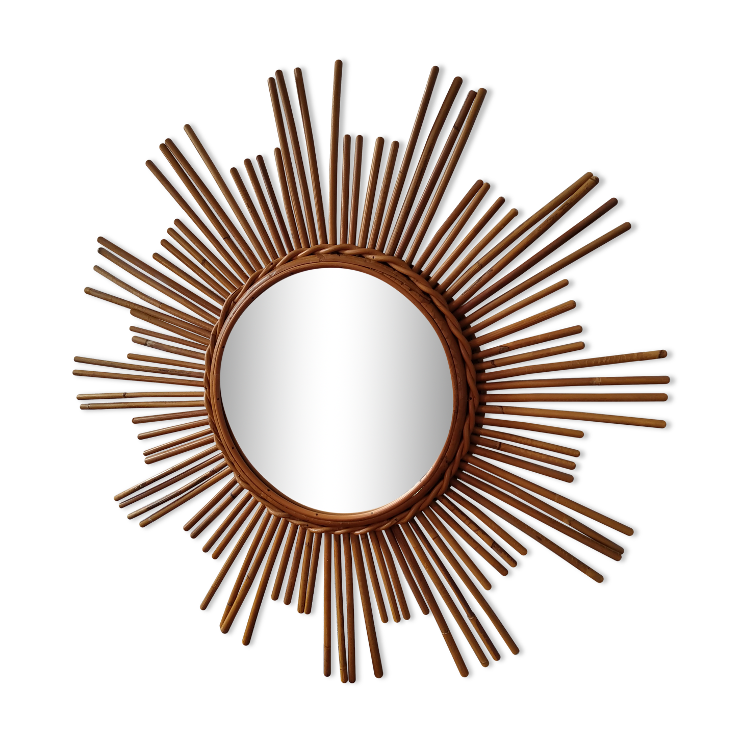 Rattan mirror 52 cm
