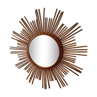 Rattan mirror 52 cm