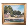 Oil painting Ile de Lérins in front of Cannes