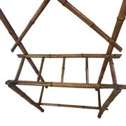 Art Deco, coat rack with bamboo mirror, diamond shape, around 1930.