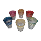 6 vintage liqueur glasses 50