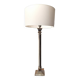 Large silver metal empire style column lamp