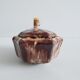 Pot céramique glaçure d’uranium lidded art déco bol en céramique avec couvercle, boîte à bijoux