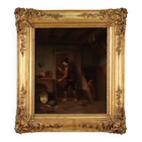 Flemish painting signed Venneman from the mid-19th century