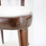 1950s Set of Three Restored Beech Dining Chairs, Czechoslovakia