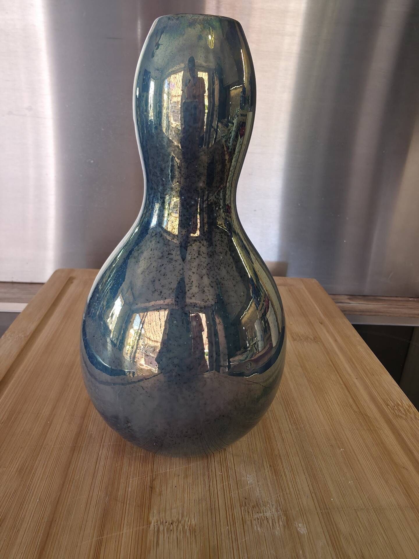 Flamed Stoneware Gourd Vase from Cytère – Rambervillers Vosges Art Deco –