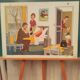 School poster old theme kitchen and doctor