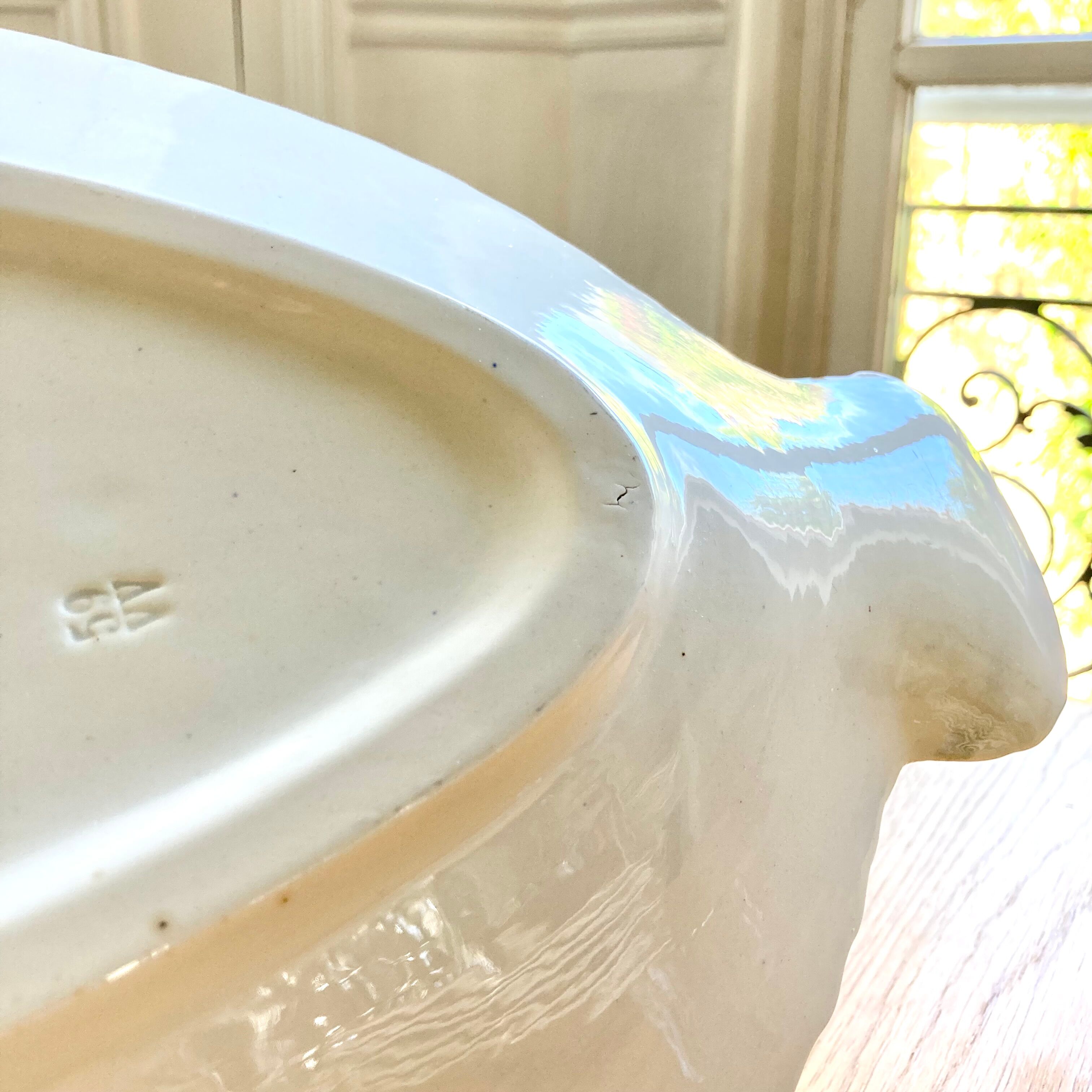 Faience fish dish Digoin Sarreguemines