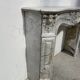 Louis XV style white Carrara marble fireplace, 19th century.