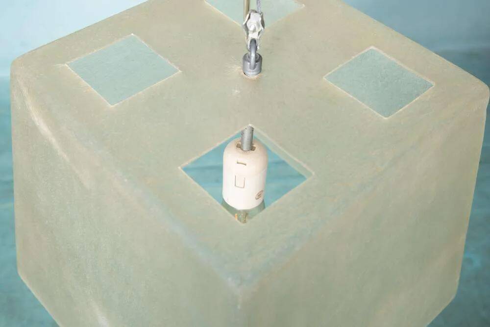 Vintage minimalist pendant lamp in fibreglass, Roche Babois