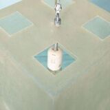 Vintage minimalist pendant lamp in fibreglass, Roche Babois