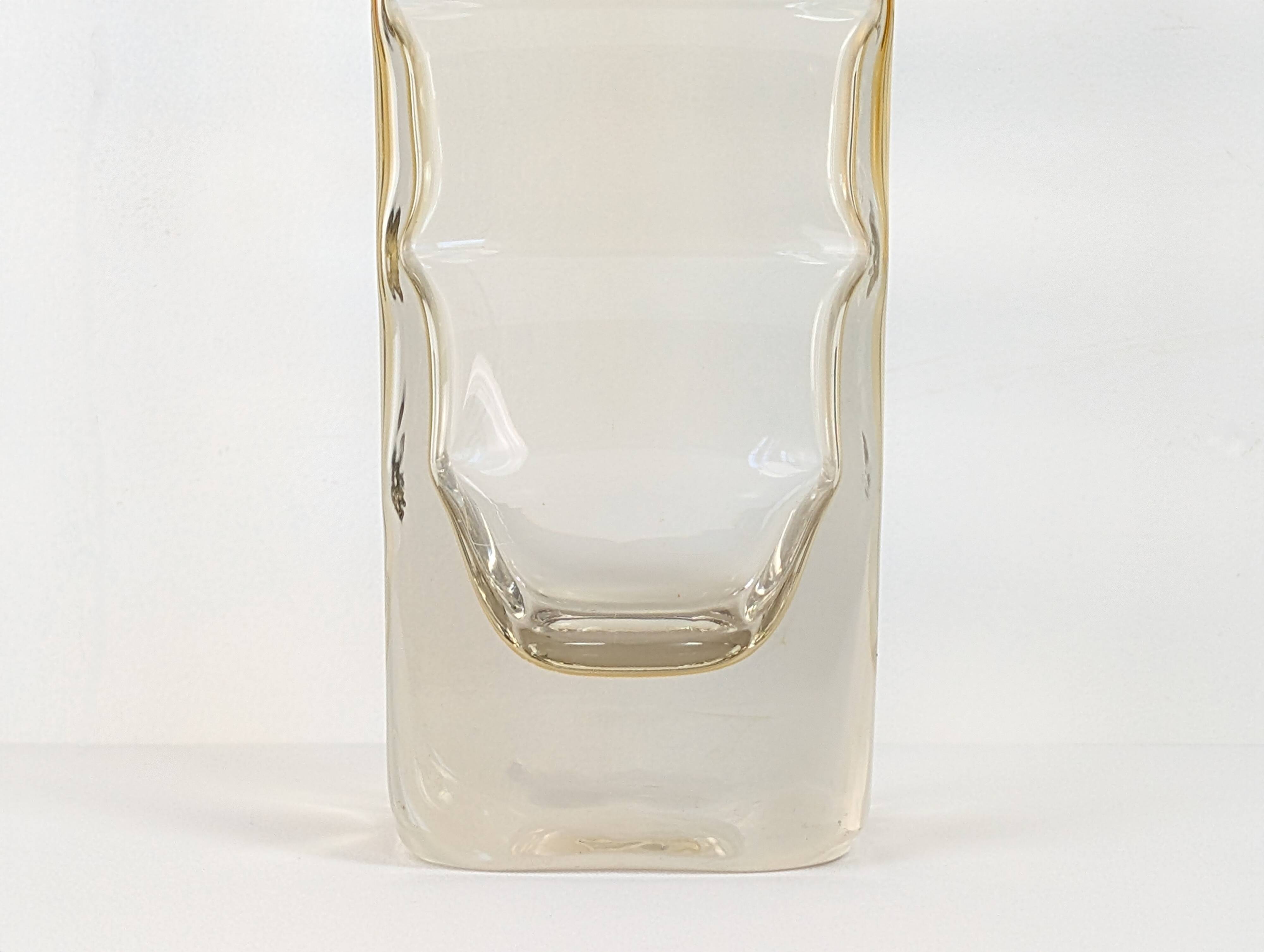 Amber glass vase