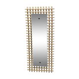Vintage rectangle rattan bamboo mirror