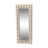 Vintage rectangle rattan bamboo mirror