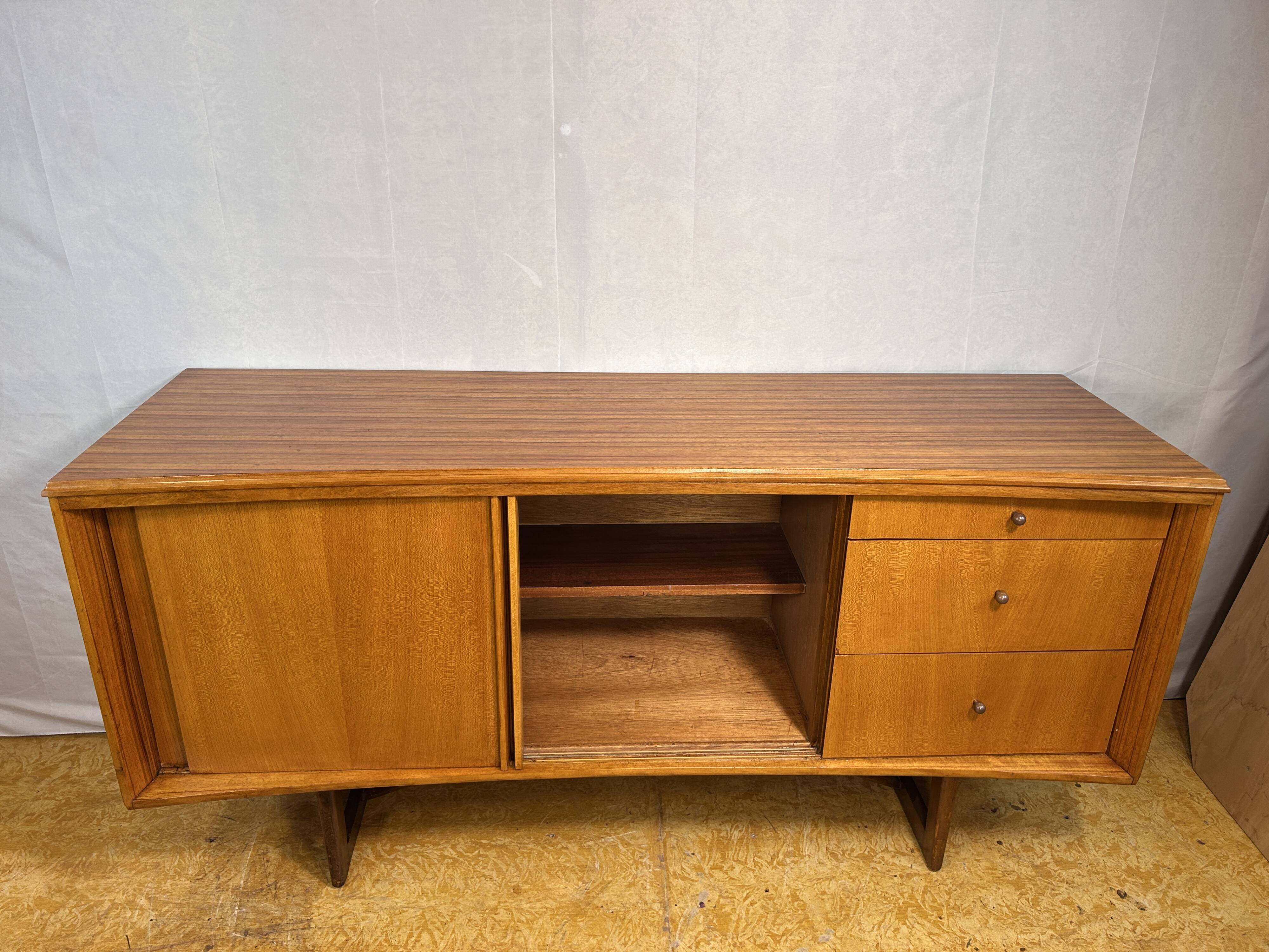 Buffet en teck par Lebus, années 1960