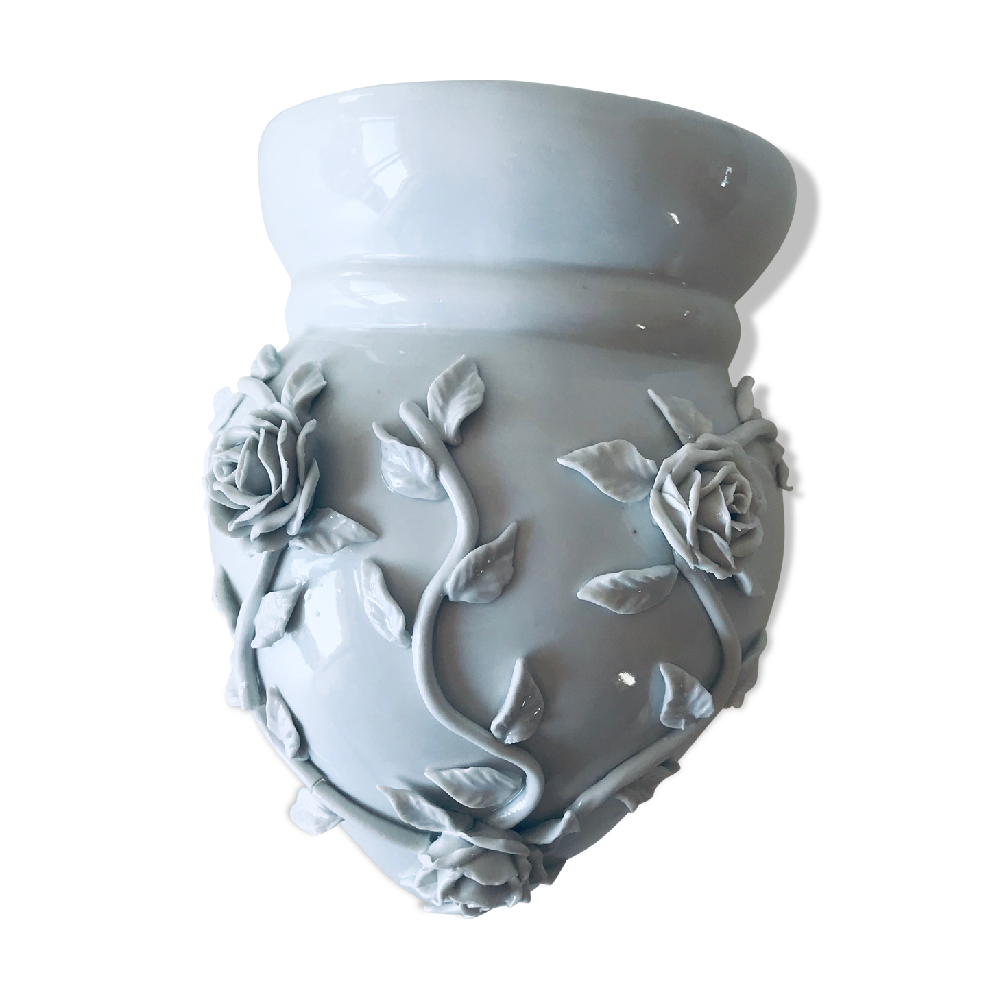 Ex-voto porcelain vase