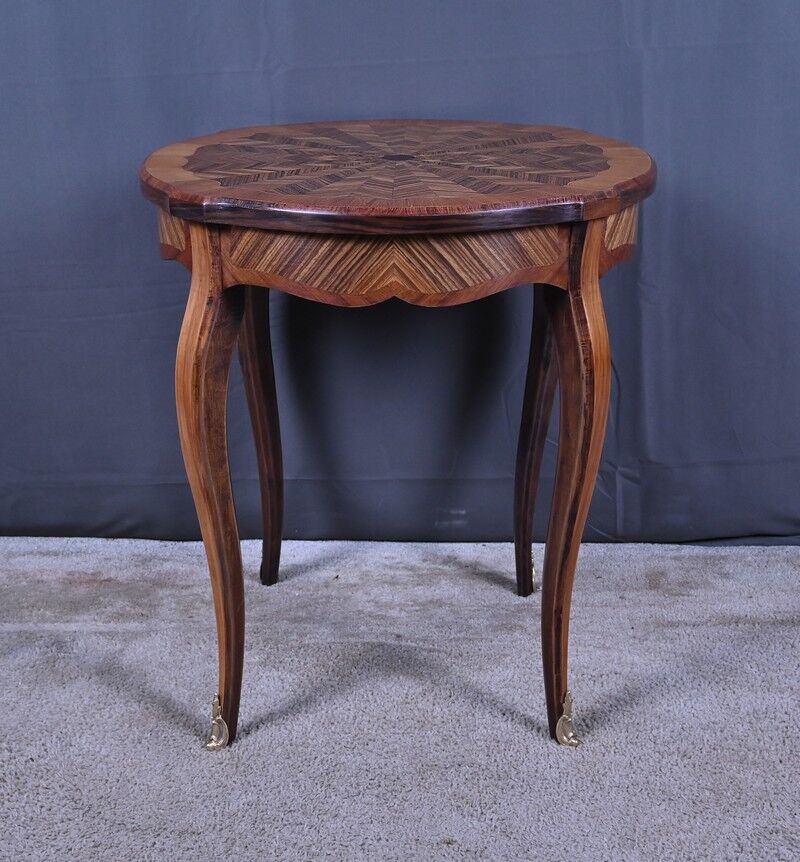 Marquetry gueridon, Louis XV style – first part of the 20th century