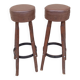 Pair of high vintage brutalist bar stools