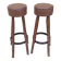 Pair of high vintage brutalist bar stools