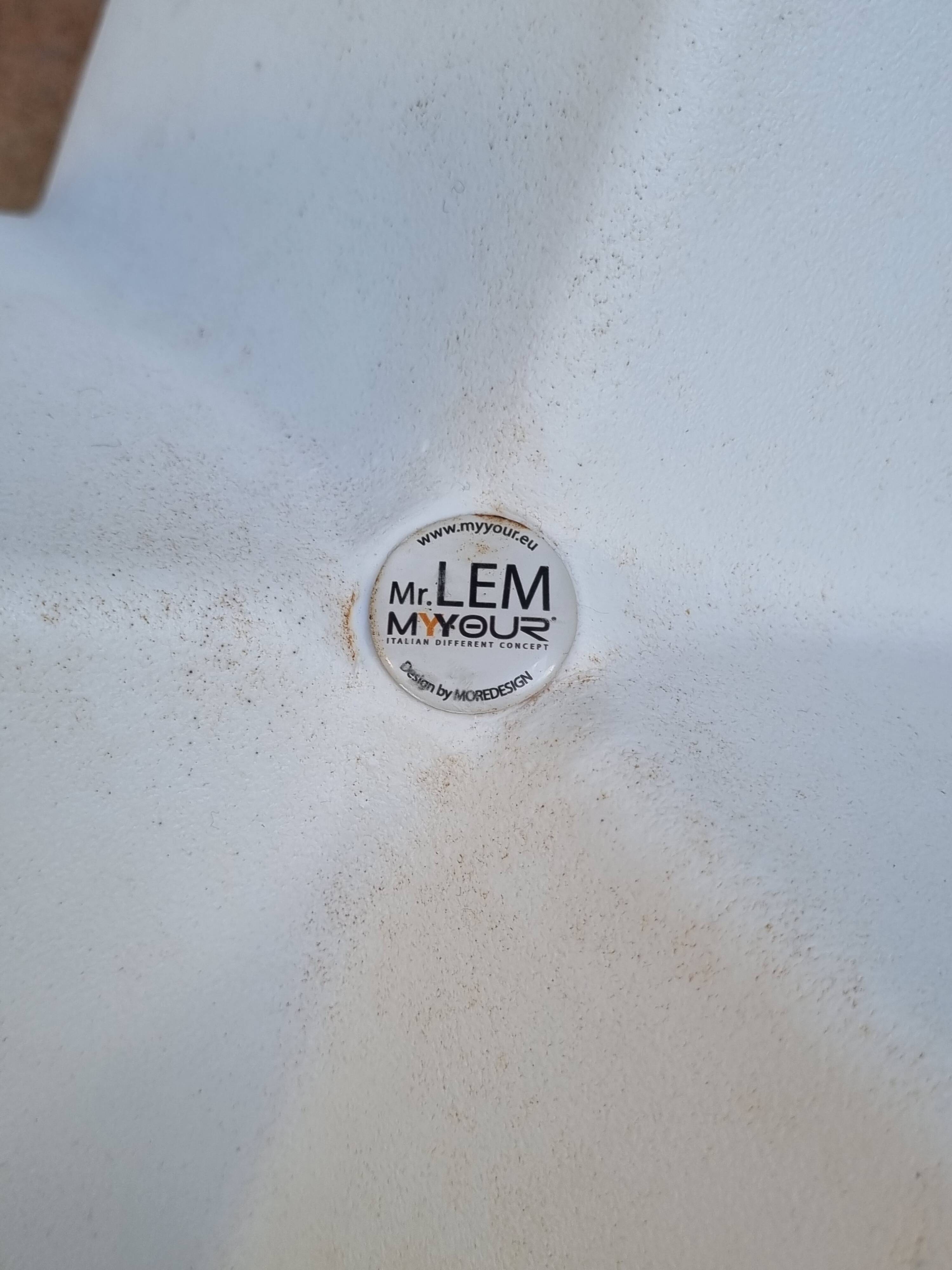 Mr. LEM designer stool by MyYour, white, 45 cm