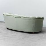 Divano vintage en tessuto verde salvia anni '50