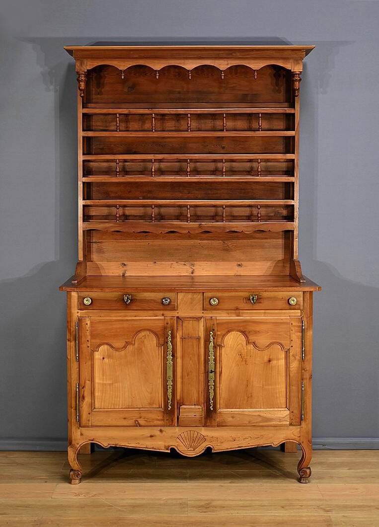 Louis XV style blond cherry wood sideboard – mid-19th century
