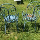Vintage iron garden chairs