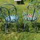 Chaises de jardin en fer vintage