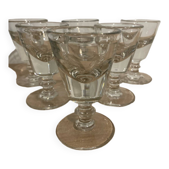 6 absinthe-style liqueur glasses