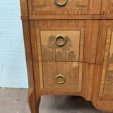 Commode a central jump in amaranth wood and rosewood XX century