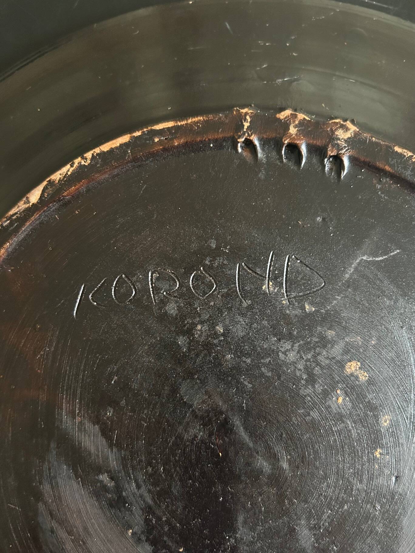 Korond ceramic dish with bird decoration