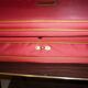 Samsonite red canvas and leather suitcase from the 80s