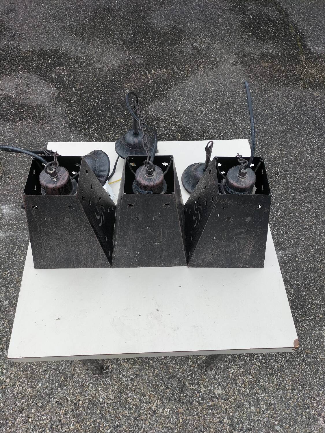 Small metal chandelier