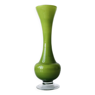 Green opaline soliflore vase